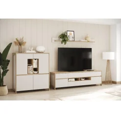 Sale Wohnen Highboard und TV-Board und Wandboard Set - Ovidio (dreiteilig)