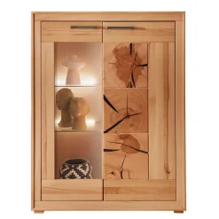 Best Wohnen Highboard Vitrine aus Kernbuche Massivholz - Sarosca