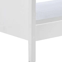 Outlet Wohnen Himmelbett mit Vorhang in Weiß - Grandory