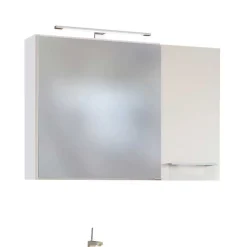 Outlet Wohnen Hänge-Badmöbel in Weiß Wildeiche - Enwicos (dreiteilig)