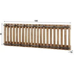 Sale Wohnen Hängegarderobe in Mangoholz Sandfarben - Imparacta