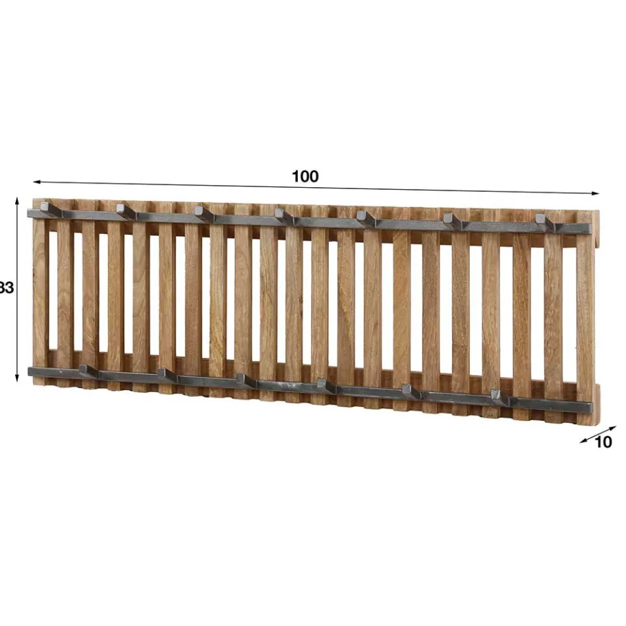 Sale Wohnen Hängegarderobe in Mangoholz Sandfarben - Imparacta