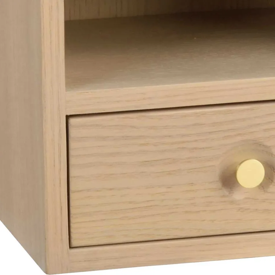 Clearance Wohnen Hänge-Nachtkommode in Eiche White Wash - Loppa