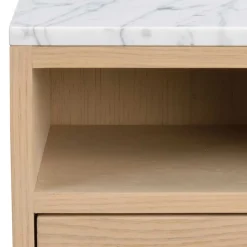 Clearance Wohnen Hänge-Nachtkommode in Eiche White Wash - Loppa
