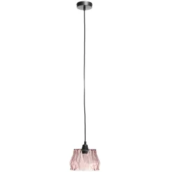 New Wohnen Hängende Lampe aus Glas in Rosa - Erasmo
