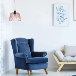 New Wohnen Hängende Lampe aus Glas in Rosa - Erasmo