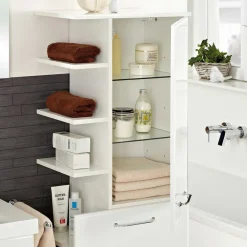 Sale Wohnen Hängender Midi-Badschrank in Weiß - Estateas