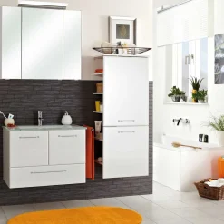 Sale Wohnen Hängender Midi-Badschrank in Weiß - Estateas