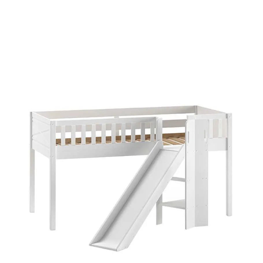 Clearance Wohnen Hochbett mit schräger Rutsche Schmetterlinge und Burg - Jimm