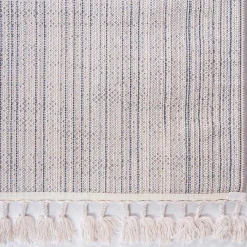Hot Wohnen Hochflor Läufer Teppich in Grau und Creme - Cesario