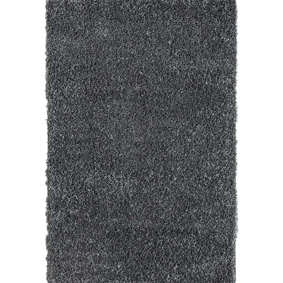Wohnen Hochflor Teppich in dunklem Grau - Bescion