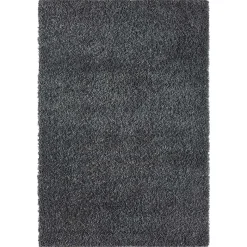 Wohnen Hochflor Teppich in dunklem Grau - Bescion