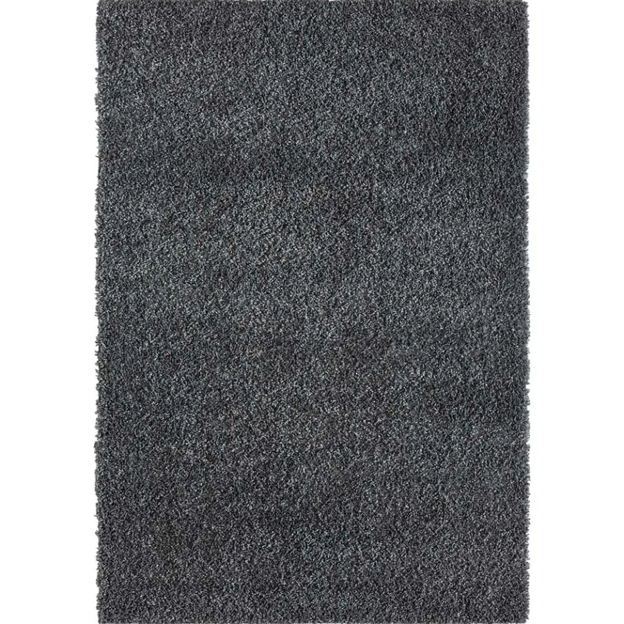 Wohnen Hochflor Teppich in dunklem Grau - Bescion