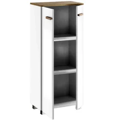 Outlet Wohnen Hochglanz Badeinrichtung in Weiß - Vauflos (dreiteilig)