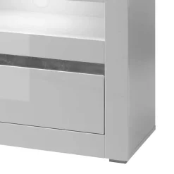 Clearance Wohnen Hochglanz Lowboard fürs TV in Weiß Mextra mit 3 Schubladen