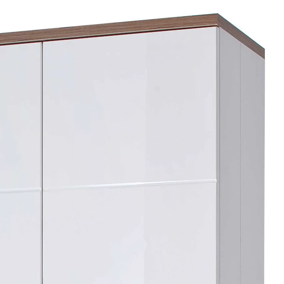 Clearance Wohnen Hochglanz Vitrine in Weiß - Icadro