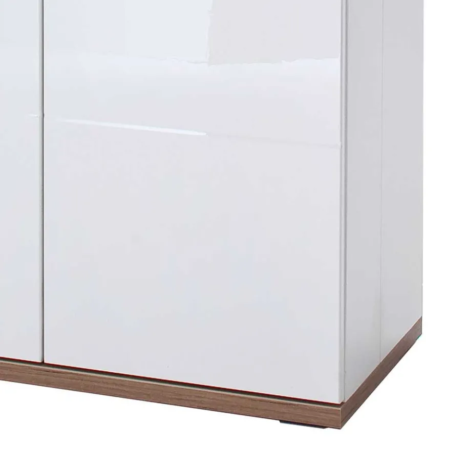 Clearance Wohnen Hochglanz Vitrine in Weiß - Icadro