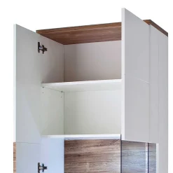 Clearance Wohnen Hochglanz Vitrine in Weiß - Icadro
