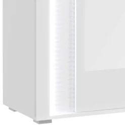 Discount Wohnen Hochglanz Vitrine mit LED in Weiß - Gomata