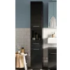 Wohnen Hochglänzender Bad Hochschrank in Schwarz - Culina