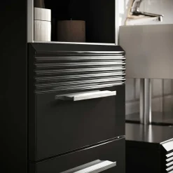 Wohnen Hochglänzender Bad Hochschrank in Schwarz - Culina