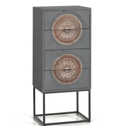 Discount Wohnen Hochkommode - dekorativ mit Mandalas - Mesusco