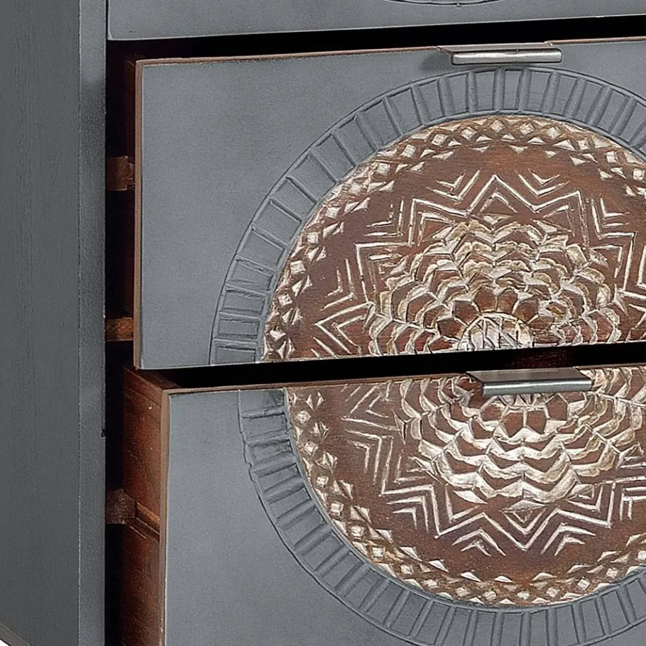 Discount Wohnen Hochkommode - dekorativ mit Mandalas - Mesusco