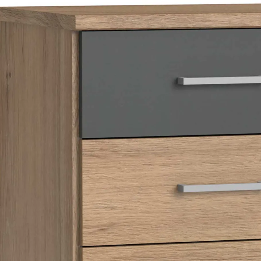 Wohnen Hochkommode mit sechs Schubladen - 46x106x40 cm - Leviza