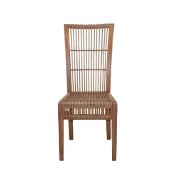 Discount Wohnen Hochlehner Rattanstuhl in Braun - Tiploma (2er Set)