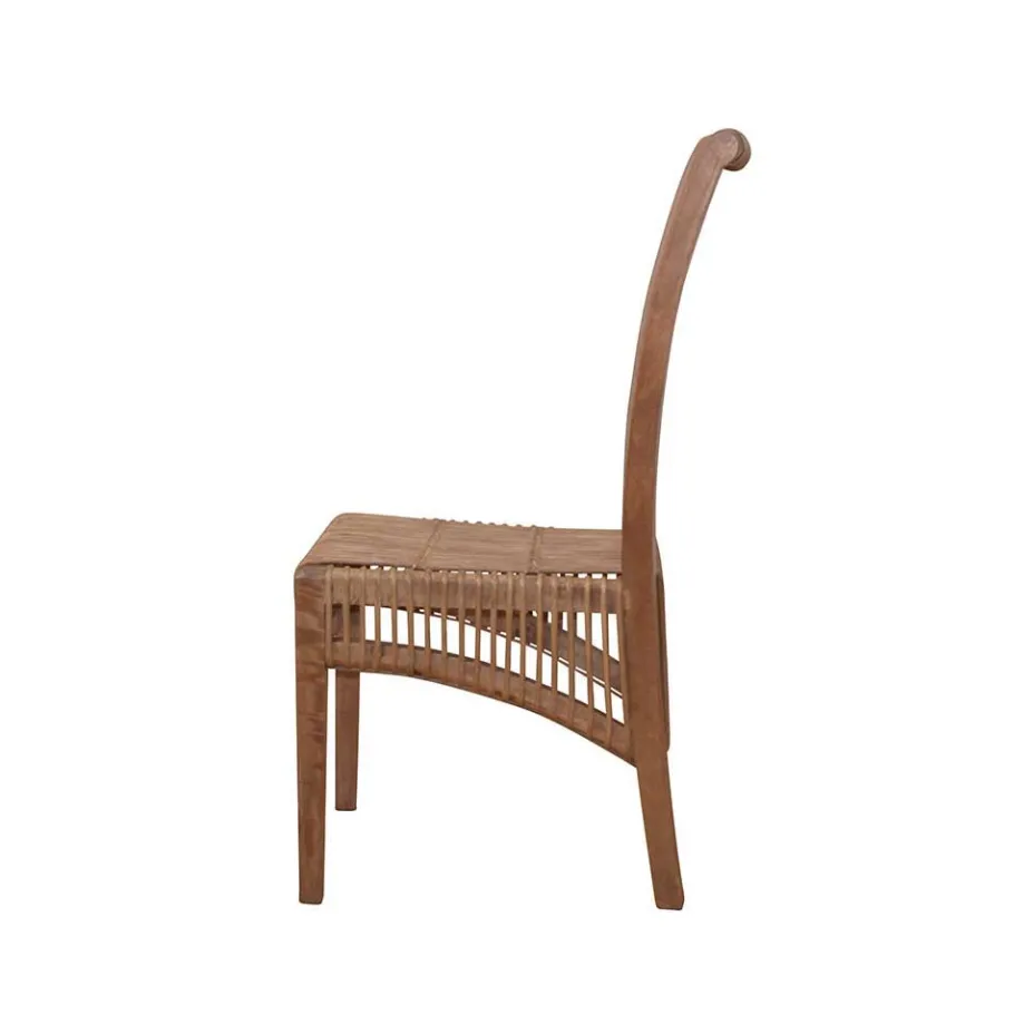 Discount Wohnen Hochlehner Rattanstuhl in Braun - Tiploma (2er Set)