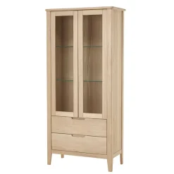 Best Wohnen Hochwertige Massivholz Vitrine 2-türig - Vangus I
