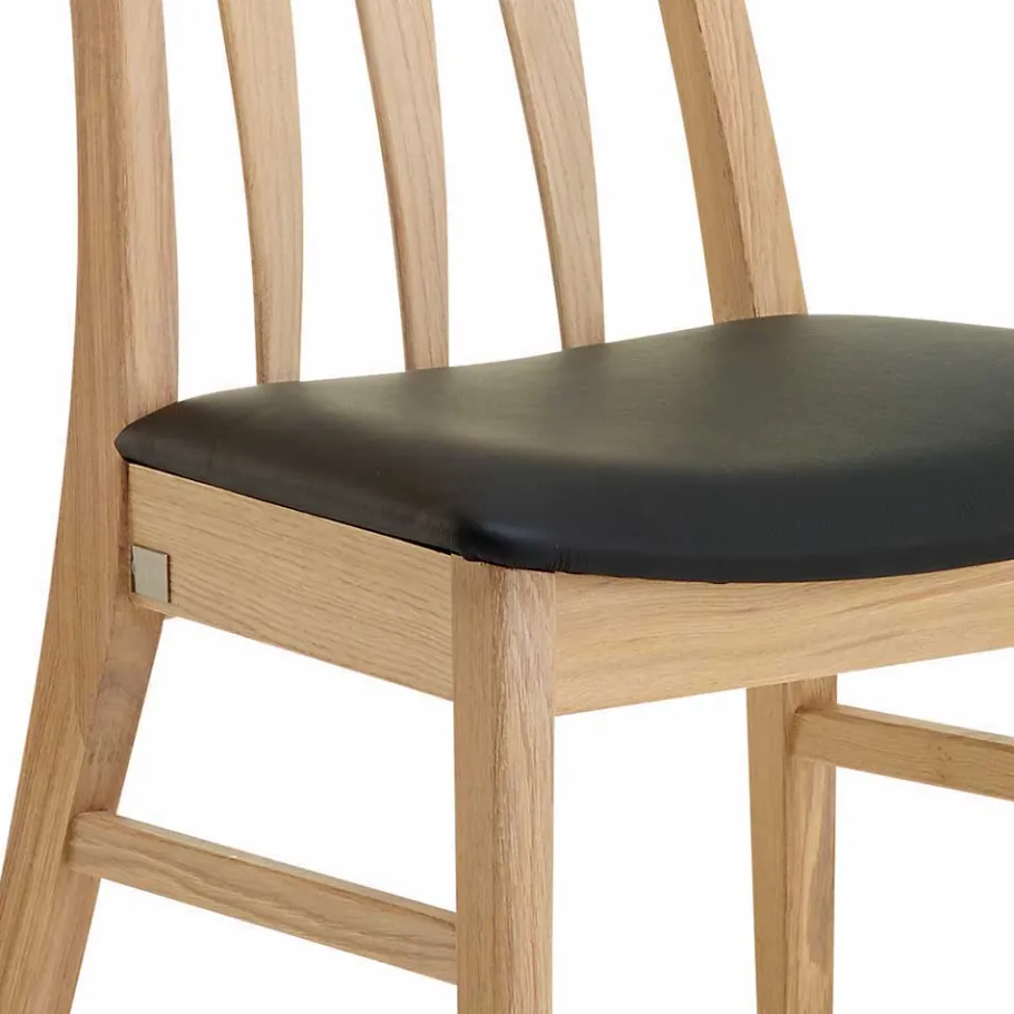 Discount Wohnen Hochwertiger Stuhl aus Eichenholz - Baddy (2er Set)