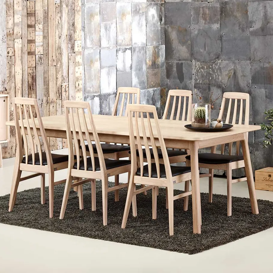 Discount Wohnen Hochwertiger Stuhl aus Eichenholz - Baddy (2er Set)