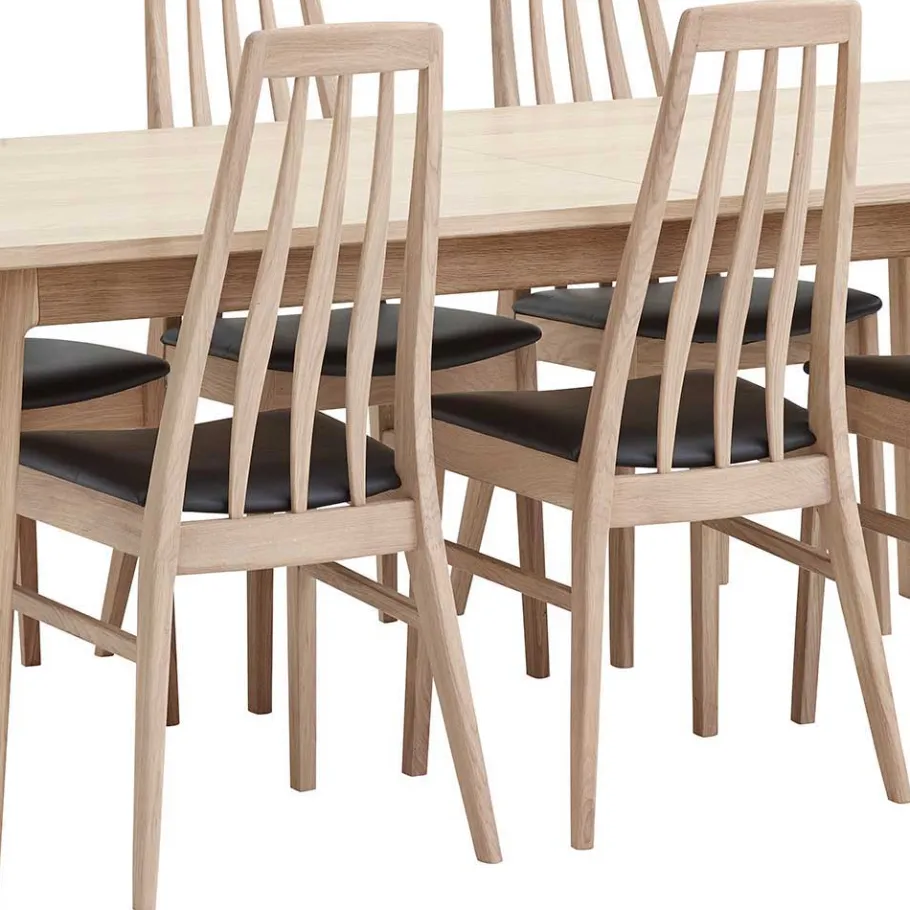 Discount Wohnen Hochwertiger Stuhl aus Eichenholz - Baddy (2er Set)