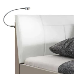 Clearance Wohnen Hochwertiges Doppelbett mit Kopfteil Kunstleder - Tumiva