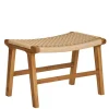 Discount Wohnen Hocker mit Kordelgeflecht-Sitz - Merlan