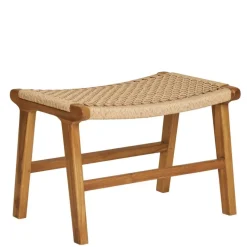 Discount Wohnen Hocker mit Kordelgeflecht-Sitz - Merlan