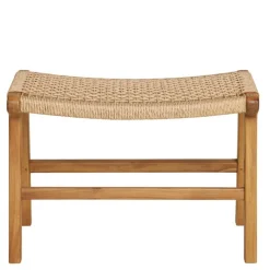 Discount Wohnen Hocker mit Kordelgeflecht-Sitz - Merlan