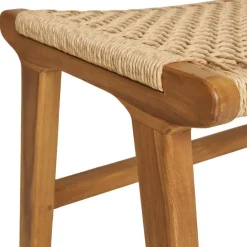 Discount Wohnen Hocker mit Kordelgeflecht-Sitz - Merlan