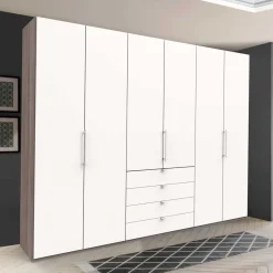 Clearance Wohnen Hoher Kleiderschrank mit 3 Falttüren - Tivierto