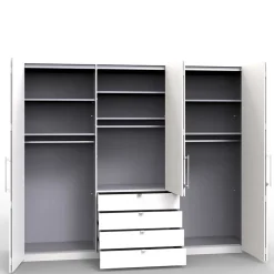 Clearance Wohnen Hoher Kleiderschrank mit 3 Falttüren - Tivierto