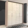 Hot Wohnen Hoher Schlafzimmerschrank 2-türig & 4 Schubladen - Rativian