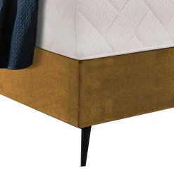 Best Wohnen Hohes Boxspringbett in Senfgelb Velours - Ejulia