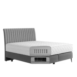 Best Wohnen Hohes Boxspringbett in Senfgelb Velours - Ejulia