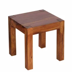 Clearance Wohnen Holz Beistelltisch 3er-Set Hoslo aus Sheesham massiv (dreiteilig)