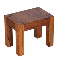 Clearance Wohnen Holz Beistelltisch 3er-Set Hoslo aus Sheesham massiv (dreiteilig)