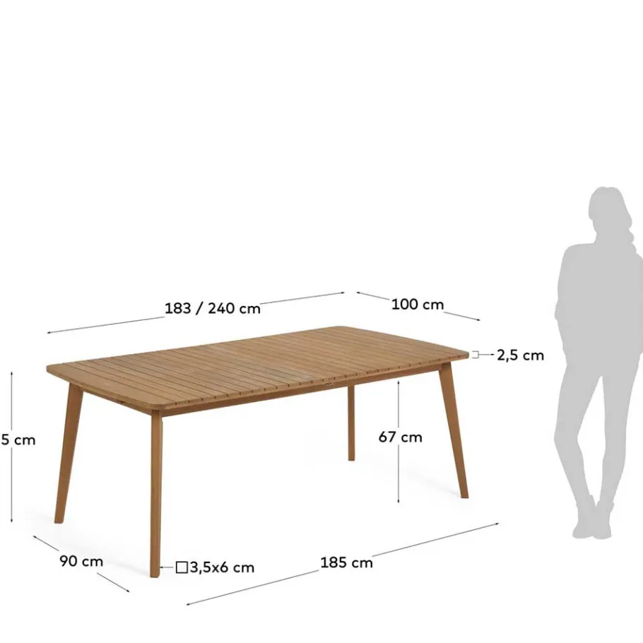 Best Wohnen Holz Gartentisch mit Butterflyauszug - Delphio
