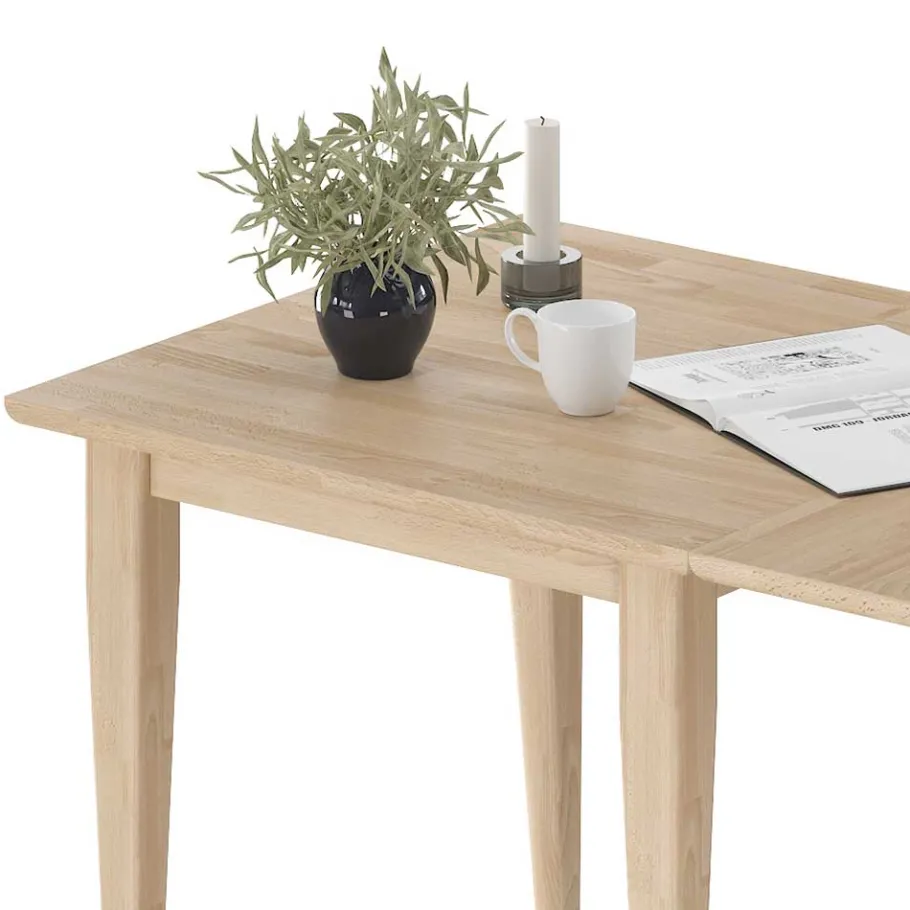 Discount Wohnen Holz Küchentisch mit Klappe aus Eiche - Emplova
