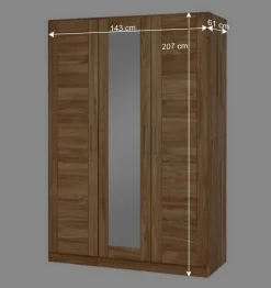 Sale Wohnen Holz Kleiderschrank Cranos aus Wildeiche