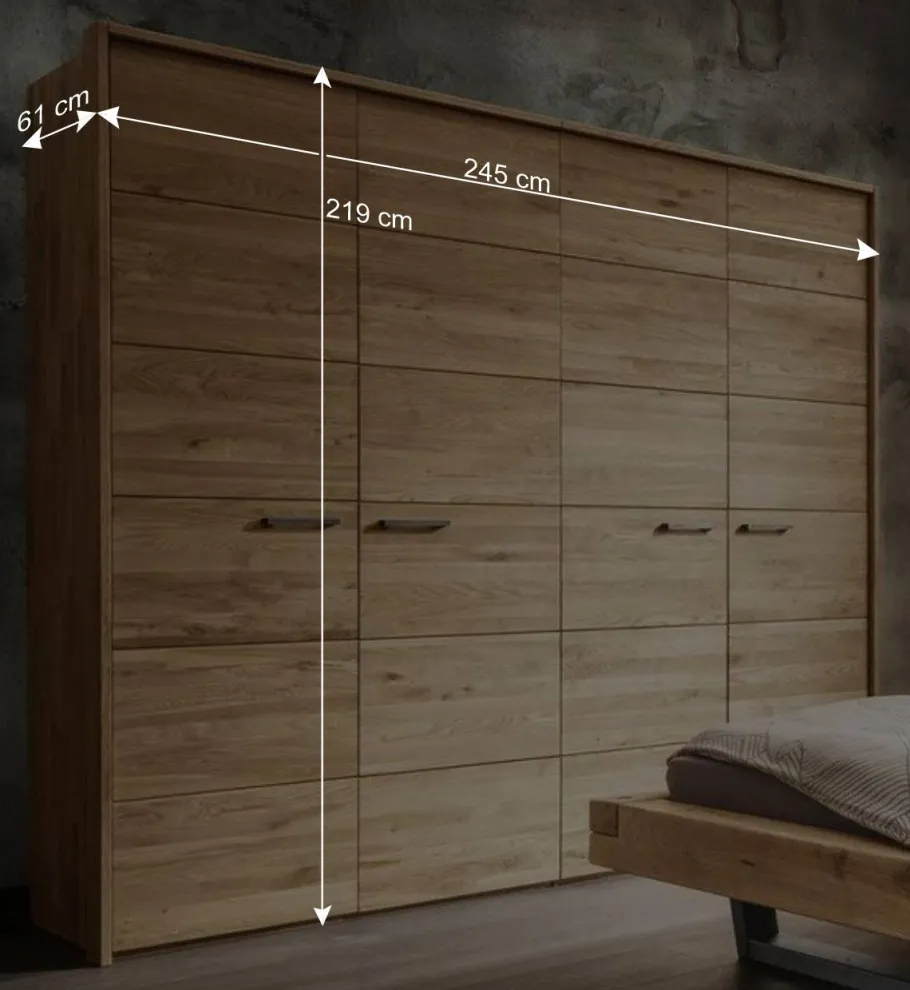 Discount Wohnen Holz Kleiderschrank mit Passepartout Rahmen - Cancun
